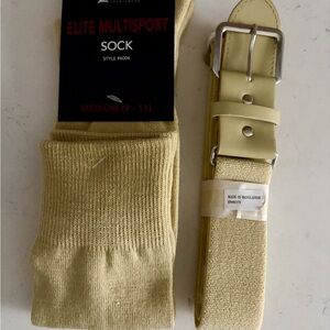 Softball Beige Socks & Belt
